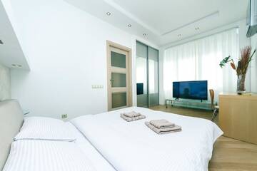Фото номера Улучшенные апартаменты с 1 спальней Апартаменты Baseina Apartments г. Киев 18