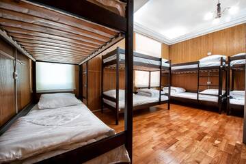 Фото номера Кровать в общем 8-местном номере для мужчин и женщин Хостелы Pallet Hostel г. Киев 6