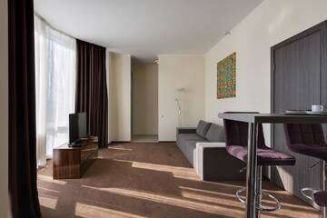 Фото номера Апартаменты с 1 спальней и балконом Отель Twin Apart Hotel г. Киев 8