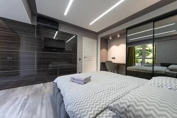 Фото номера Суперлюкс с гидромассажной ванной Апартаменты Luxrent Kreshatik Arenacity SkyBar г. Киев 12