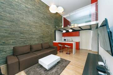 Фото номера Апартаменты - Двухуровневые Апартаменты VIP Apartment at Horodetskoho 4 г. Киев 47