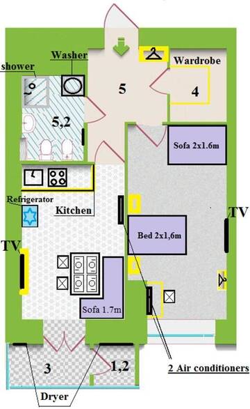 Фото номера Улучшенные апартаменты Апартаменты The best apartment in Kiev Black &amp; White г. Киев 41