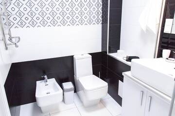 Фото номера Улучшенные апартаменты Апартаменты The best apartment in Kiev Black &amp; White г. Киев 66