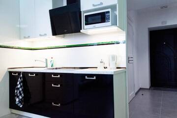 Фото номера Улучшенные апартаменты Апартаменты The best apartment in Kiev Black &amp; White г. Киев 69