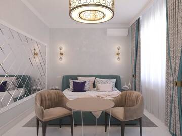 Фото номера Апартаменты с 2 спальнями Апартаменты Luxury Apartment in Obolon Residences г. Киев 12