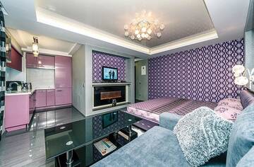 Фото номера Двухместный номер-студио Делюкс с 1 кроватью Апартаменты Hotrent Deluxe Arena City г. Киев 2