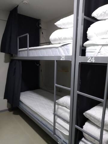 Фото номера Спальное место на двухъярусной кровати в общем номере для женщин Хостелы Mega Hostel г. Киев 5
