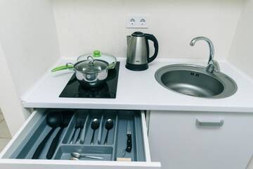 Фото номера Двухместный номер с 1 кроватью Апарт-отели FlatRent SmartHouse г. Киев 14