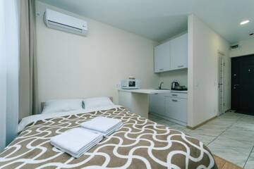 Фото номера Двухместный номер с 1 кроватью Апарт-отели FlatRent SmartHouse г. Киев 11