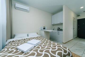 Фото номера Двухместный номер с 1 кроватью Апарт-отели FlatRent SmartHouse г. Киев 7