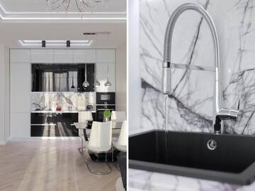 Фото номера Апартаменты Делюкс Апартаменты Black&amp;White Apartment in Smart Plaza г. Киев 73