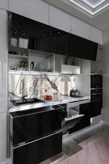 Фото номера Апартаменты Делюкс Апартаменты Black&amp;White Apartment in Smart Plaza г. Киев 79