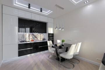 Фото номера Апартаменты Делюкс Апартаменты Black&amp;White Apartment in Smart Plaza г. Киев 80