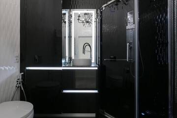Фото номера Апартаменты Делюкс Апартаменты Black&amp;White Apartment in Smart Plaza г. Киев 57