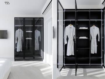 Фото номера Апартаменты Делюкс Апартаменты Black&amp;White Apartment in Smart Plaza г. Киев 25