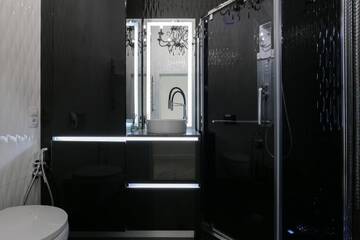 Фото номера Апартаменты Делюкс Апартаменты Black&amp;White Apartment in Smart Plaza г. Киев 29