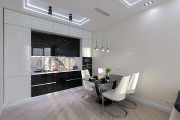 Фото номера Апартаменты Делюкс Апартаменты Black&amp;White Apartment in Smart Plaza г. Киев 7