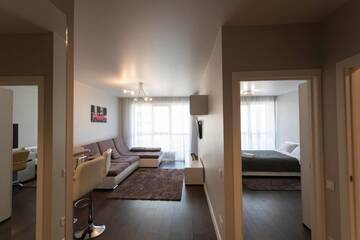 Фото номера Апартаменты Апартаменты 16th floor Kvartet Panoramic city view г. Киев 21
