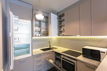 Фото номера Апартаменты Апартаменты 16th floor Kvartet Panoramic city view г. Киев 23