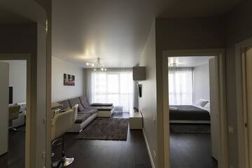 Фото номера Апартаменты Апартаменты 16th floor Kvartet Panoramic city view г. Киев 7