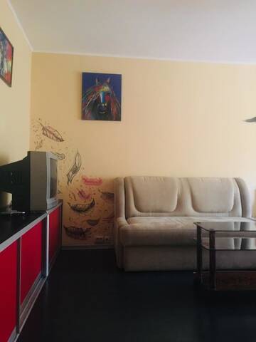 Фото номера Двухместный номер с 1 кроватью Апартаменты Apartment near train station and close to city center г. Киев 5