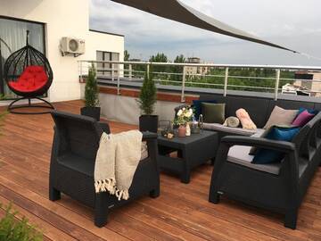 Фото номера Улучшенные апартаменты с террасой Апарт-отели Nyvky Residence г. Киев 6