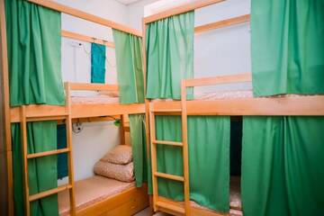 Фото номера Спальное место на двухъярусной кровати в общем номере для женщин Хостелы Megapolis Zhulyany г. Киев 7