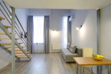 Фото номера Двухместный номер с 1 кроватью и балконом Отель Grand Apartments г. Киев 23