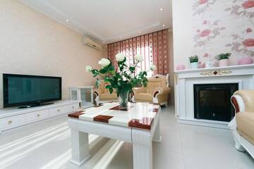 Фото номера Апартаменты Апартаменты Panoramic luxury apartments with Jacuzzi Obolonskaya embankment г. Киев 16