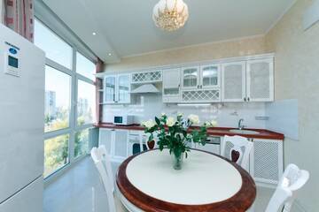 Фото номера Апартаменты Апартаменты Panoramic luxury apartments with Jacuzzi Obolonskaya embankment г. Киев 26