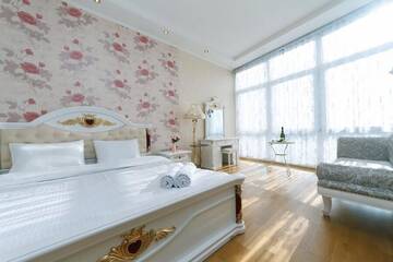Фото номера Апартаменты Апартаменты Panoramic luxury apartments with Jacuzzi Obolonskaya embankment г. Киев 9