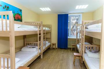 Фото номера Кровать в общем номере для мужчин Хостелы BOTANIC GLOBUS HOSTEL г. Киев 7