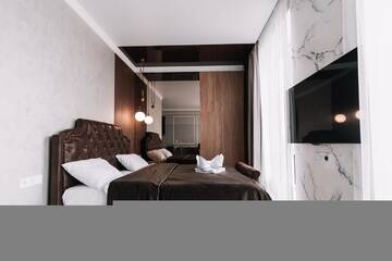 Фото номера Апартаменты с 1 спальней Апартаменты Royal Tower VIP Smart Apartments 2 г. Киев 12
