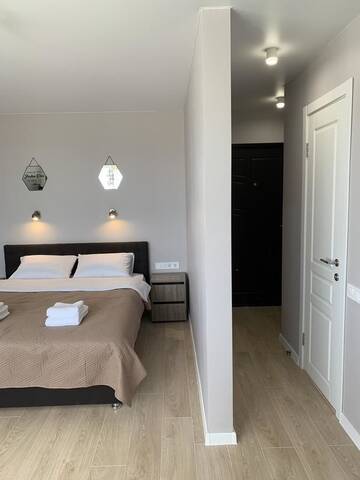Фото номера Апартаменты с 1 спальней Апартаменты Superb Studio near airport Kiev (Zhuliany) г. Киев 16