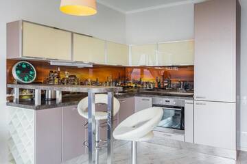 Фото номера Апартаменты с 1 спальней Апартаменты Cozy apartment panoramic window at riderside г. Киев 16