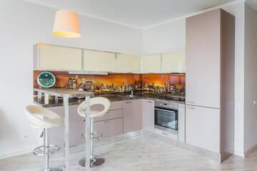Фото номера Апартаменты с 1 спальней Апартаменты Cozy apartment panoramic window at riderside г. Киев 17