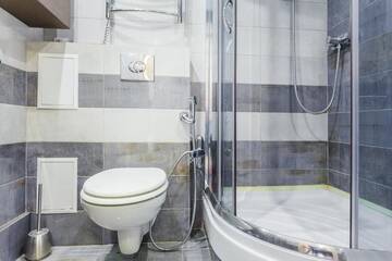 Фото номера Апартаменты с 1 спальней Апартаменты Cozy apartment panoramic window at riderside г. Киев 25
