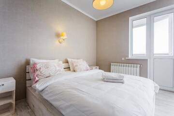 Фото номера Апартаменты с 1 спальней Апартаменты Cozy apartment panoramic window at riderside г. Киев 22